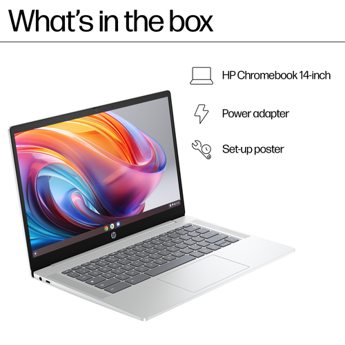 HP 14" 14a-nf0002na Intel® Processor N-series, 4GB RAM, 128GB, eUFS, HD, Chromebook - Grey - image 5
