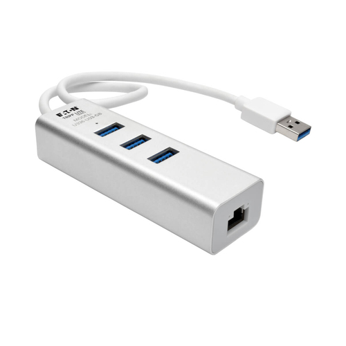 ADAPTADOR DE USB 30 A RED  NIC CON HUB USB 30 DE 3 PUERTOS - Tripp-Lite