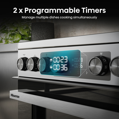 Hisense HDCEC6C20X cooker Freestanding cooker Electric Ceramic hob Stainless steel – image 9