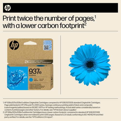 HP 937E EvoMore Original Ink Cartridge High Yield Cyan 4S6W6NE - image 5