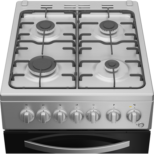 Indesit I5G3PMX 50cm Wide Single Oven Dual Fuel Cooker - Stainless Steel - image 5