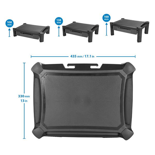 StarTech.com Adjustable Monitor Riser - Drawer - Monitors up to 32- Adjustable Height - Monitor Stand - Computer Monitor Riser (MONSTADJD) Stativ Monitor 13-32 – billede 7
