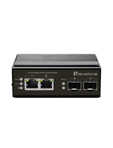 LevelOne IGP-0432 сетевой коммутатор Неуправляемый Gigabit Ethernet (10/100/1000) Питание по Ethernet (PoE) Черный
