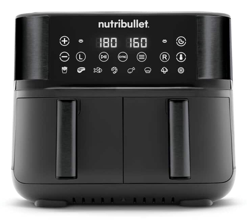 NutriBullet Air Fryer Double Bac Двойной 8 L Автономный 2850 W Аэрофритюрница с горячим воздухом Черный