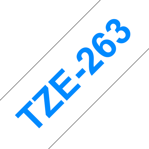 Brother P-touch TZe-263 36mm x 8m Blue On White Laminated TZE263 - image 1