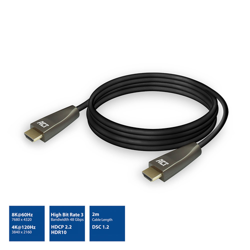 ACT AC3909 HDMI кабель 2 m HDMI Тип A (Стандарт) Черный