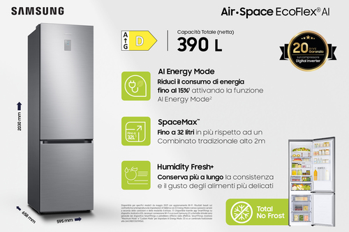 Samsung RB38C675DS9 Freestanding Stainless steel – image 3