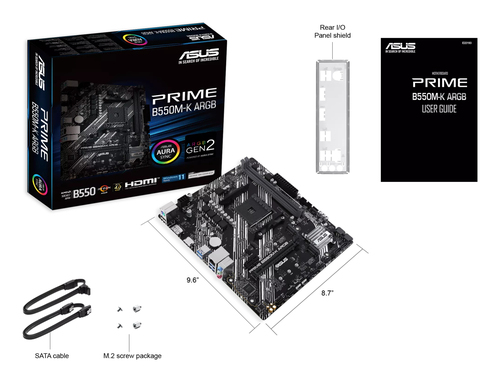 Asus Prime B550M-K Argb Amd B550 Micro-Atx Socket AM4 Motherboard - image 8