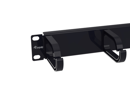 Equip Kabelgoot 10" 1HE 3x Plastikringe zwart, afbeelding 2