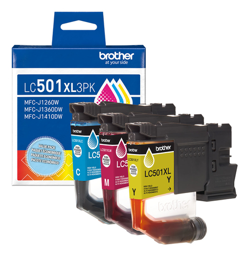 Brother LC501XL3PKS ink cartridge 3 pc(s) Original High (XL) Yield Cyan, Magenta, Yellow