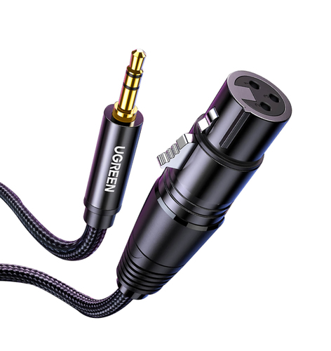 Ugreen 20763 Audiokabel 1m Sort