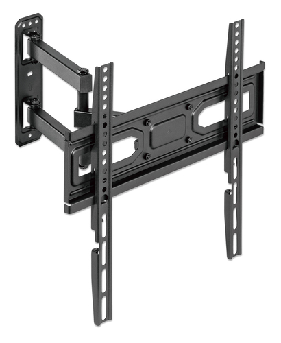 Manhattan Soporte de pared para TV/monitores (Articulado), pantallas 32"–55", Compatibilidad VESA: de 100x100 a 400x400 mm (verifique las dimensiones de los cuatro orificios de montaje traseros), carga máxima 35 kg, negro
