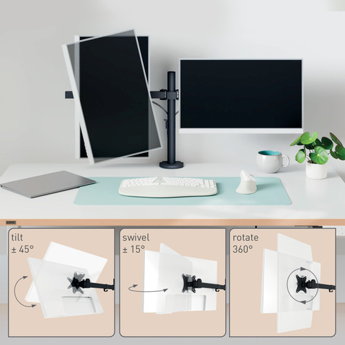 Leitz Ergo Dubbele Monitorarm zwart, afbeelding 5