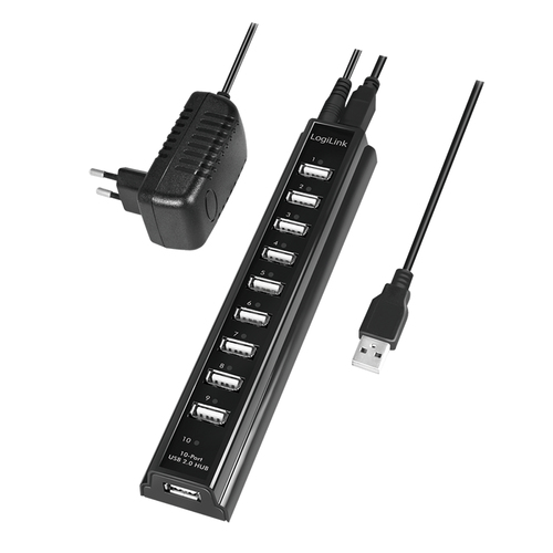 LogiLink USB 2.0 Hub 10-Port - Hub, afbeelding 6