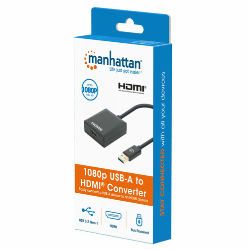 Manhattan Convertidor de USB-A a HDMI 1080p imagen 7