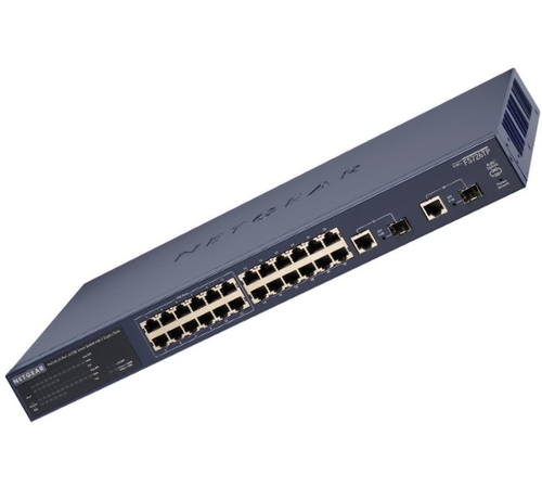 NETGEAR ProSafe 24-Port 10/100 Smart Switch + 2 Gigabit Ports & PoE, FS726TP