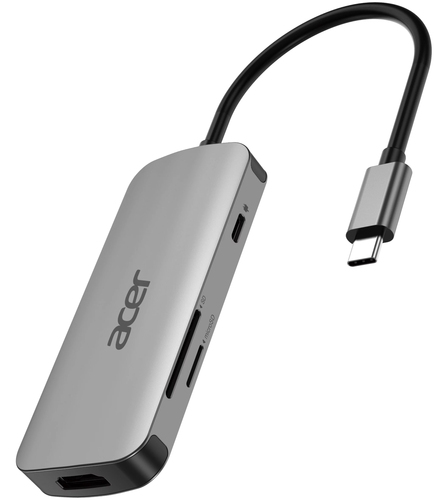 Acer 7in1 Type C Dongle Bedraad USB 3.2 Gen 1 (3.1 Gen 1) Type-C Zilver, afbeelding 3