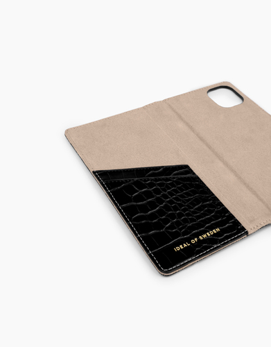 iDeal of Sweden Cora Phone Wallet iPhone 12 PRO MAX Jet Black Croc – image 4