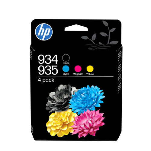 HP 935 4-Pack CMY(3)/934 Black Original Ink Cartridge Combo