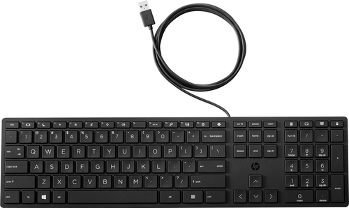 HP L95712-111 keyboard Office USB QWERTZ Swiss Black