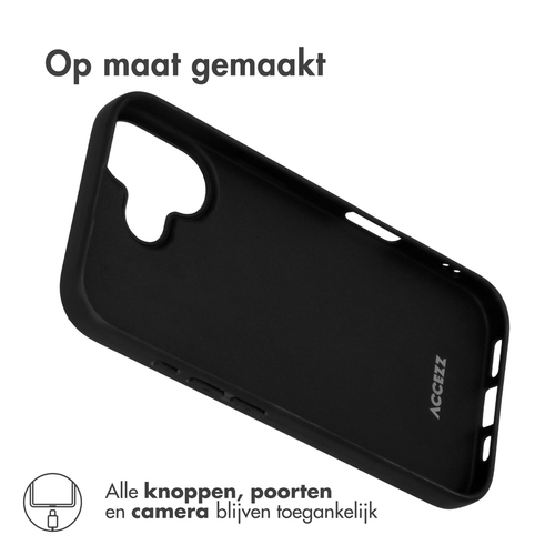 Accezz Color Backcover iPhone 16 - Zwart, afbeelding 4