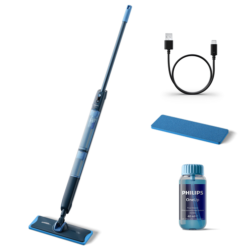 Philips OneUp Series 5000 BXA0109/00 (XV5113/01/00) + extra oranje dweildoek Vloerreiniger Blauw