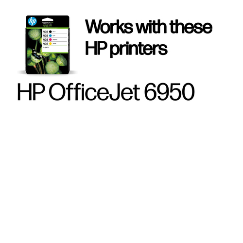 HP 903 4-Pack CMYK(4) Original Ink Cartridge Combo