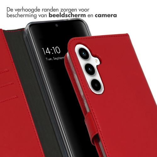 Selencia Echt Lederen Bookcase Samsung Galaxy A35 - Rood, afbeelding 4