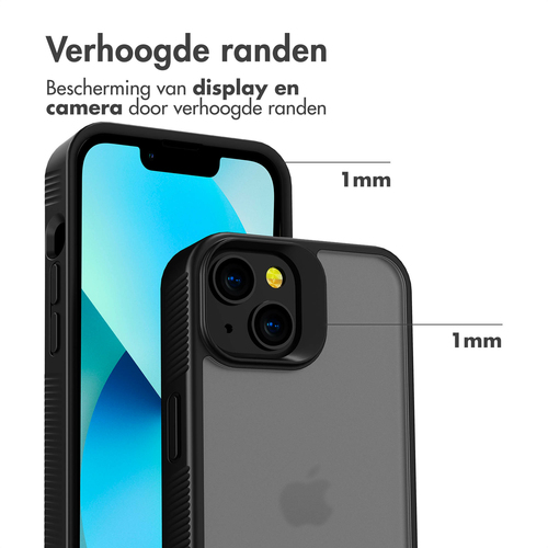 Accezz Rugged Frosted Backcover iPhone 13 Telefoonhoesje Zwart, afbeelding 6