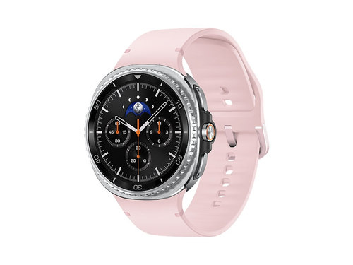 Samsung Galaxy Watch 8 Classic, Bluetooth, 46mm, Hybrid Band, Black + Sport Band, Pink, M/L