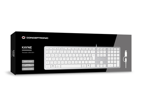 Conceptronic KAYNE02WES USB Slim Keyboard, QWERTY Spanish, Compatible with Windows and macOS – image 3