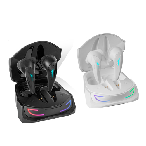 Mars Gaming MHI-ULTRA White Wireless Headset TWS RGB Flow Bluetooth 5.3 Triple Noise Cancellation 24H Battery – image 6