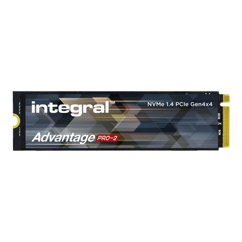Integral 4TB - 4000GB SSD M.2 2280 NVME 1.4 PCIe Gen4 x4 R-7200MB/s W-6200MB/s IOPS R-950K W-1400K TBW 1760 ADVANTAGE PRO-2