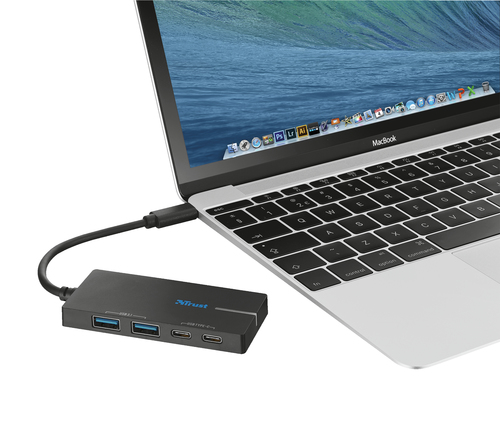 Trust 20820 interface hub USB 3.2 Gen 1 (3.1 Gen 1) Type-C Black – image 3