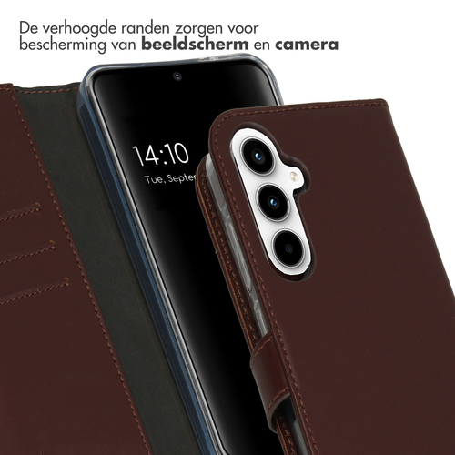 Selencia Echt Lederen Bookcase Samsung Galaxy A55 - Bruin, afbeelding 4