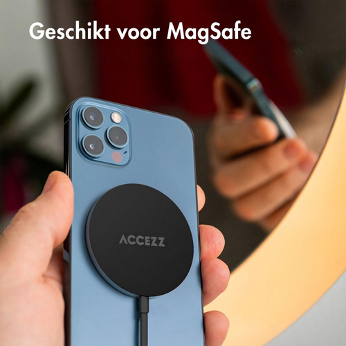 Accezz Wireless MagSafe Charger USB-C - 1 meter Oplader Zwart, afbeelding 2