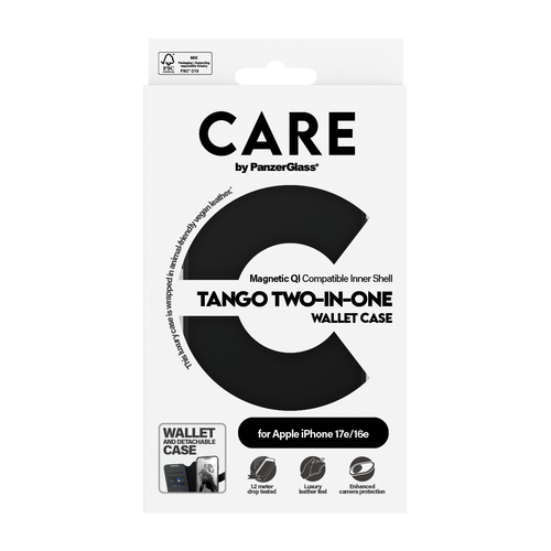 CARE by PanzerGlass Tango 2-in-1 Wallet Case w Qi iPhone 17e  16e – Foto 5 von 5