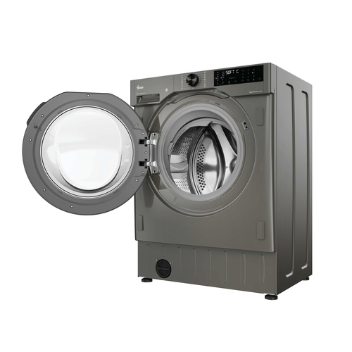 Hoover H-Wash 400 BH4S69M6DB9RJ-80 Integrated WiFi-enabled 9 kg 1600 Spin Washing Machine, Silver/Grey,Black - image 3
