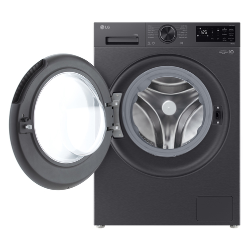 LG F4X5011TBB 11kg 1400 Spin Washing Machine in Matte Black A Rated AI - image 2