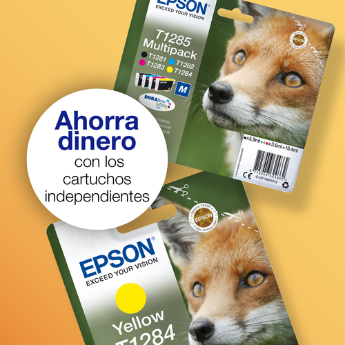 Epson Fox Tinta amarilla T1284 DURABrite Ultra Zorro