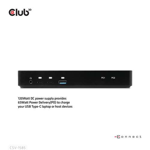 Club 3D DisplayPort/HDMI Dock 4K60Hz dockingstation, afbeelding 5