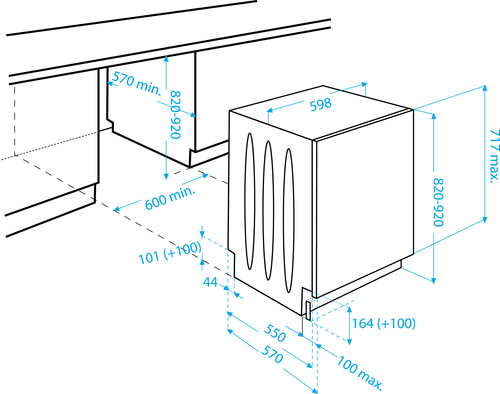 Beko DIN4530 dishwasher Fully built-in 12 place settings – image 2