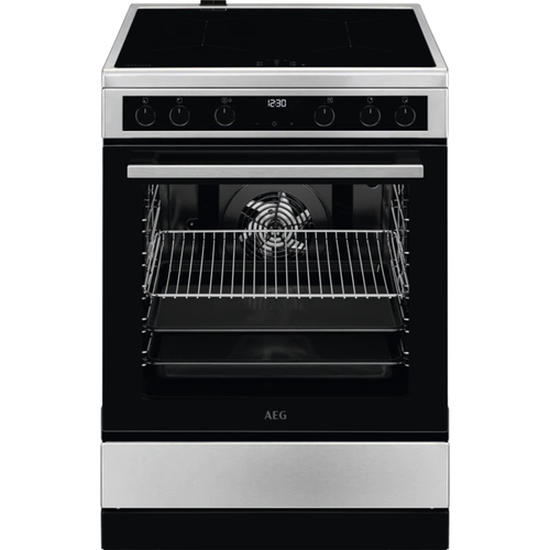 AEG CIB6641BBM Freestanding cooker Electric Zone induction hob Stainless steel