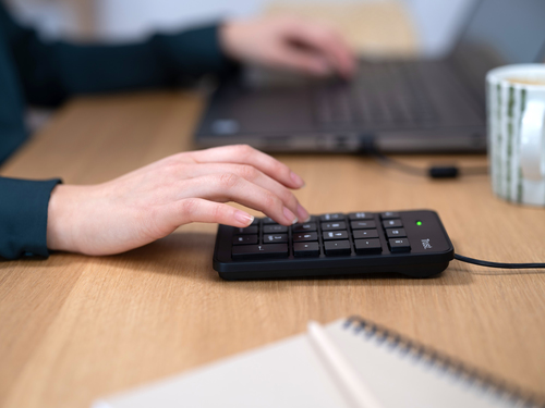 Trust Xalas Numeriek USB-toetsenblok Toetsenbord Zwart, afbeelding 5