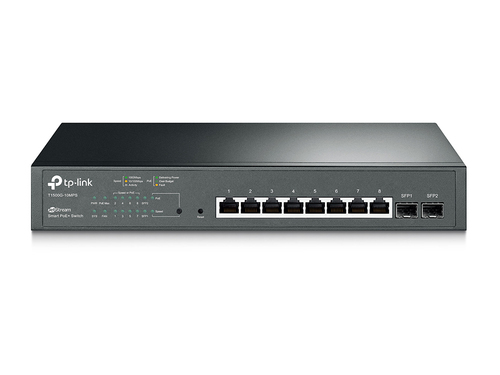 TP-Link T1500G-10MPS сетевой коммутатор Управляемый L2 Gigabit Ethernet (10/100/1000) Питание по Ethernet (PoE) 1U Черный