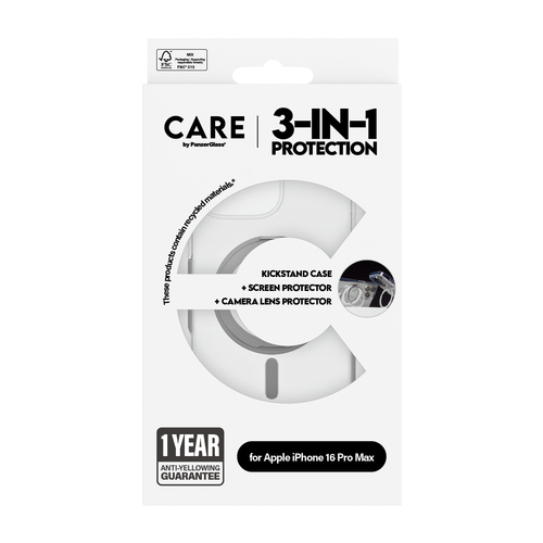 PanzerGlass CARE™ by ® 3-in-1 Ceramic Bundle iPhone 16 Pro Max Protector de pantalla Apple 1 pieza(s)
