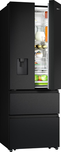Hisense PureFlat RF632N4WFE Total No Frost Multi-door American Fridge Freezer - Black / Stainless Steel - E Rated, Black - image 2