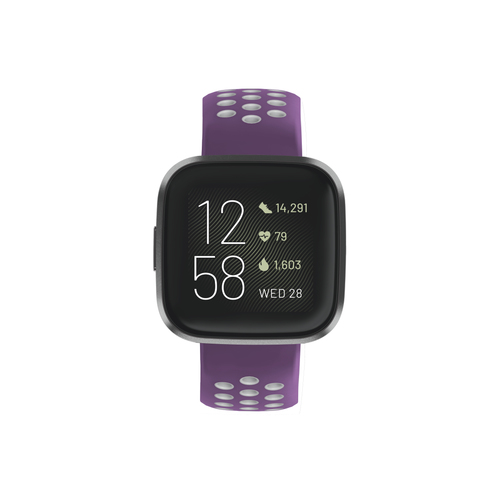 Hama 00086228 smart wearable accessory Ремешок Серый, Пурпурный Силиконовый