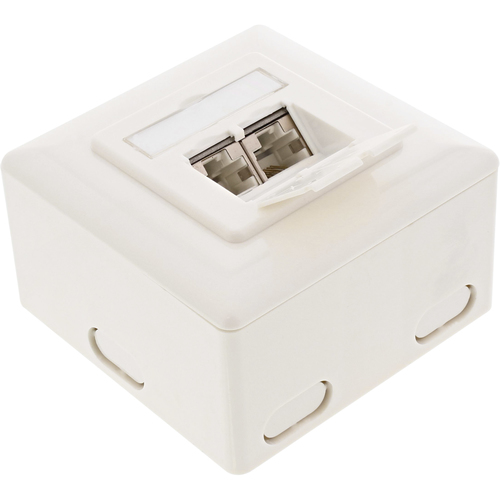 Product image: InLine Cat.6 Wall Outlet Box surface or flush mount 2x RJ45 horizontal