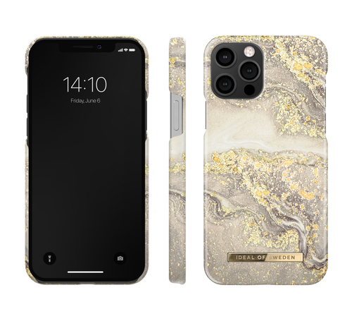 iDeal of Sweden Printed Case iPhone 12/12P Sparkle Greige – image 2